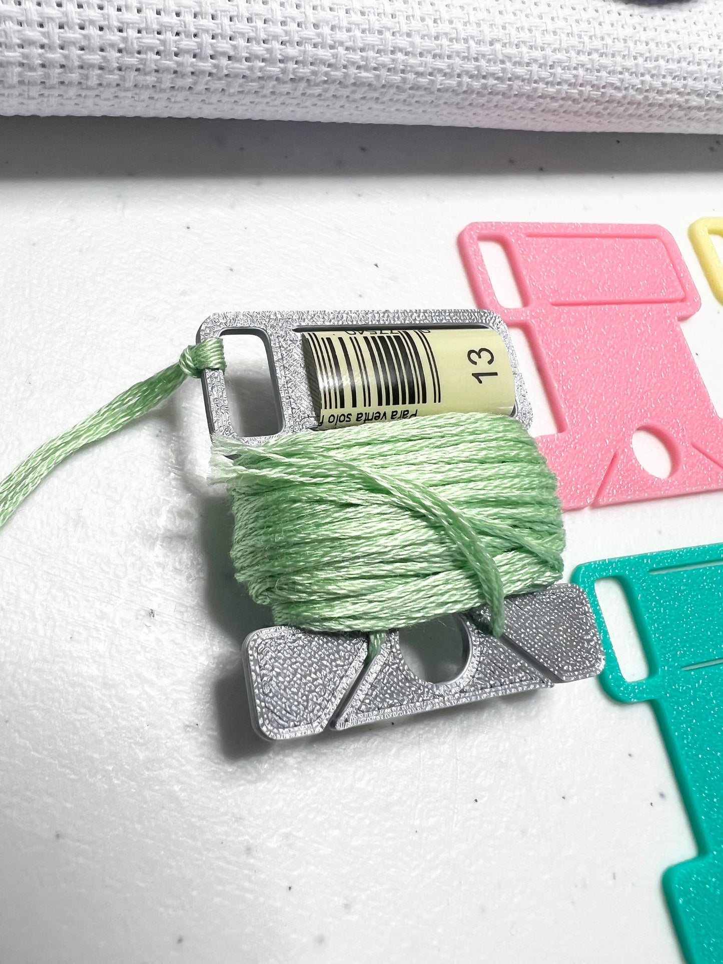 Bobbin Drop with Label Tag Slot | Standard Size | Floss Thread Storage | Cross Stitch, Embroidery and Needlework Organizatio