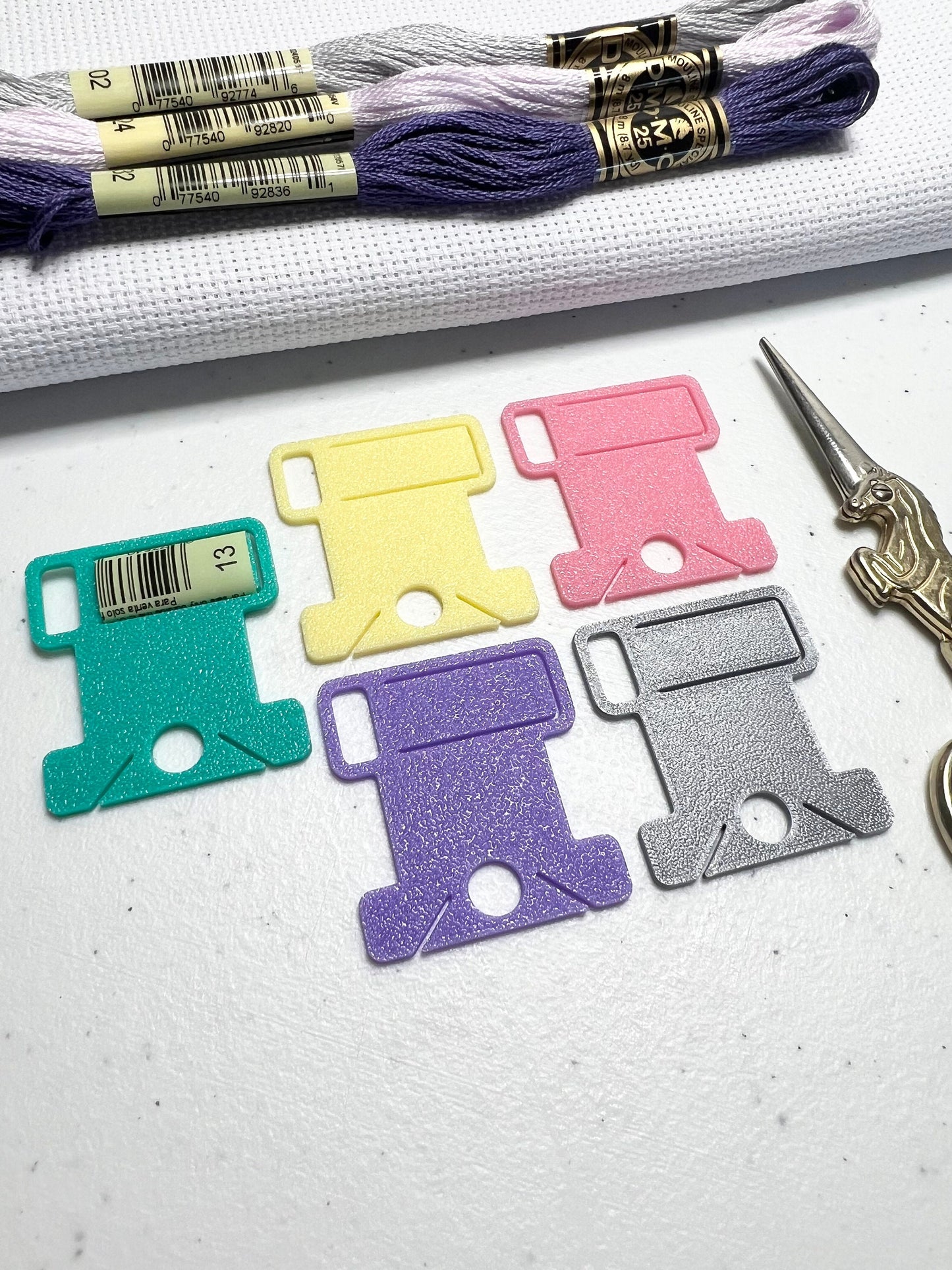 Bobbin Drop with Label Tag Slot | Standard Size | Floss Thread Storage | Cross Stitch, Embroidery and Needlework Organizatio