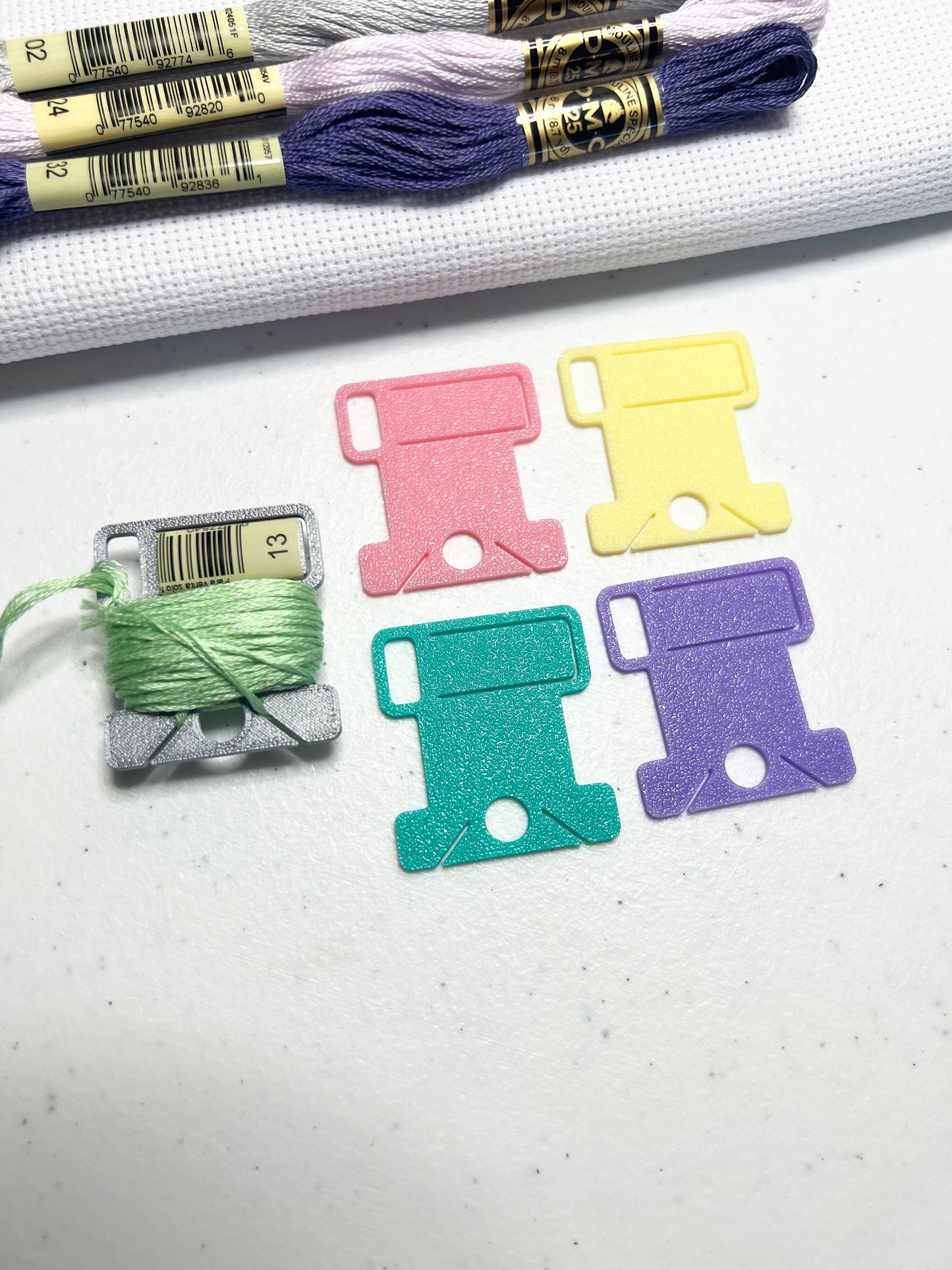 Bobbin Drop with Label Tag Slot | Standard Size | Floss Thread Storage | Cross Stitch, Embroidery and Needlework Organizatio