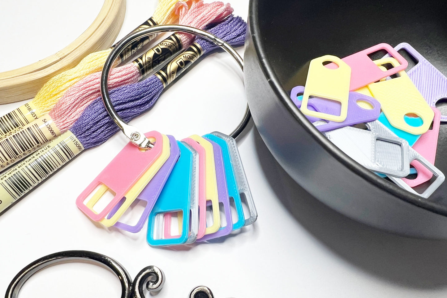 BASIC MINI (No Label Slot) Floss Thread Drops | Cross Stitch, Embroidery and Needlework Organization