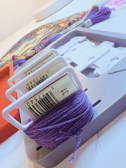 Floss Dock + Accessory Tray | Holds 10 Bobbins