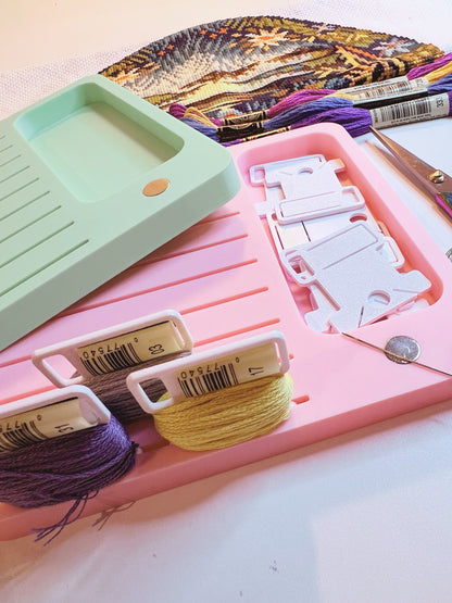 Floss Dock + Accessory Tray | Holds 20 Bobbins
