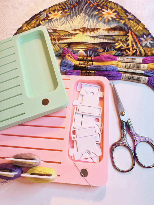 Floss Dock + Accessory Tray | Holds 20 Bobbins