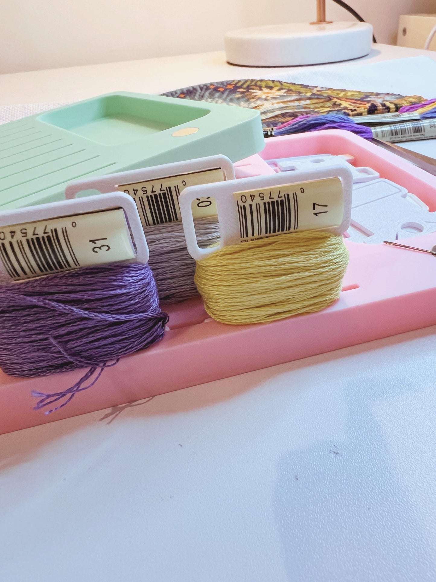 Floss Dock + Accessory Tray | Holds 20 Bobbins