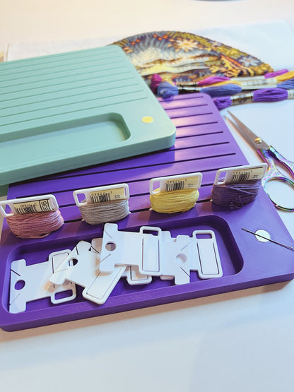 Floss Dock + Accessory Tray | Holds 40 Bobbins