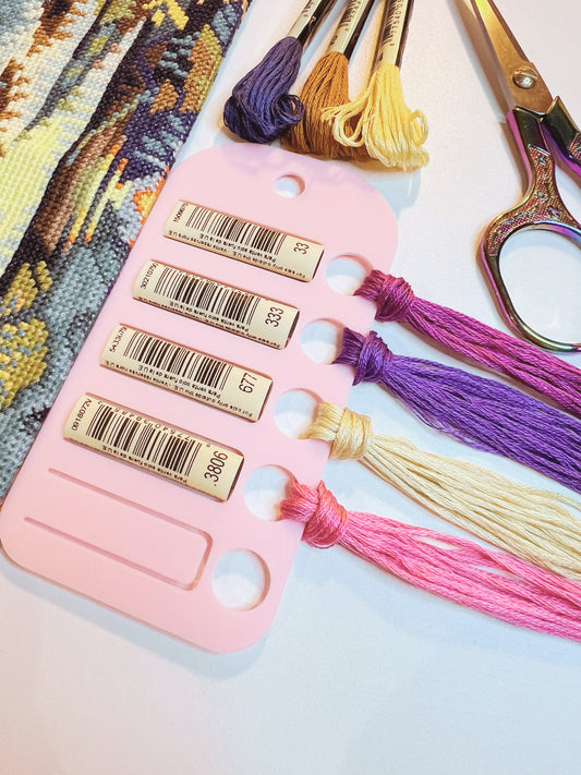 MEGA Floss Drop Card with Full Label Tag Slots | Holds 5