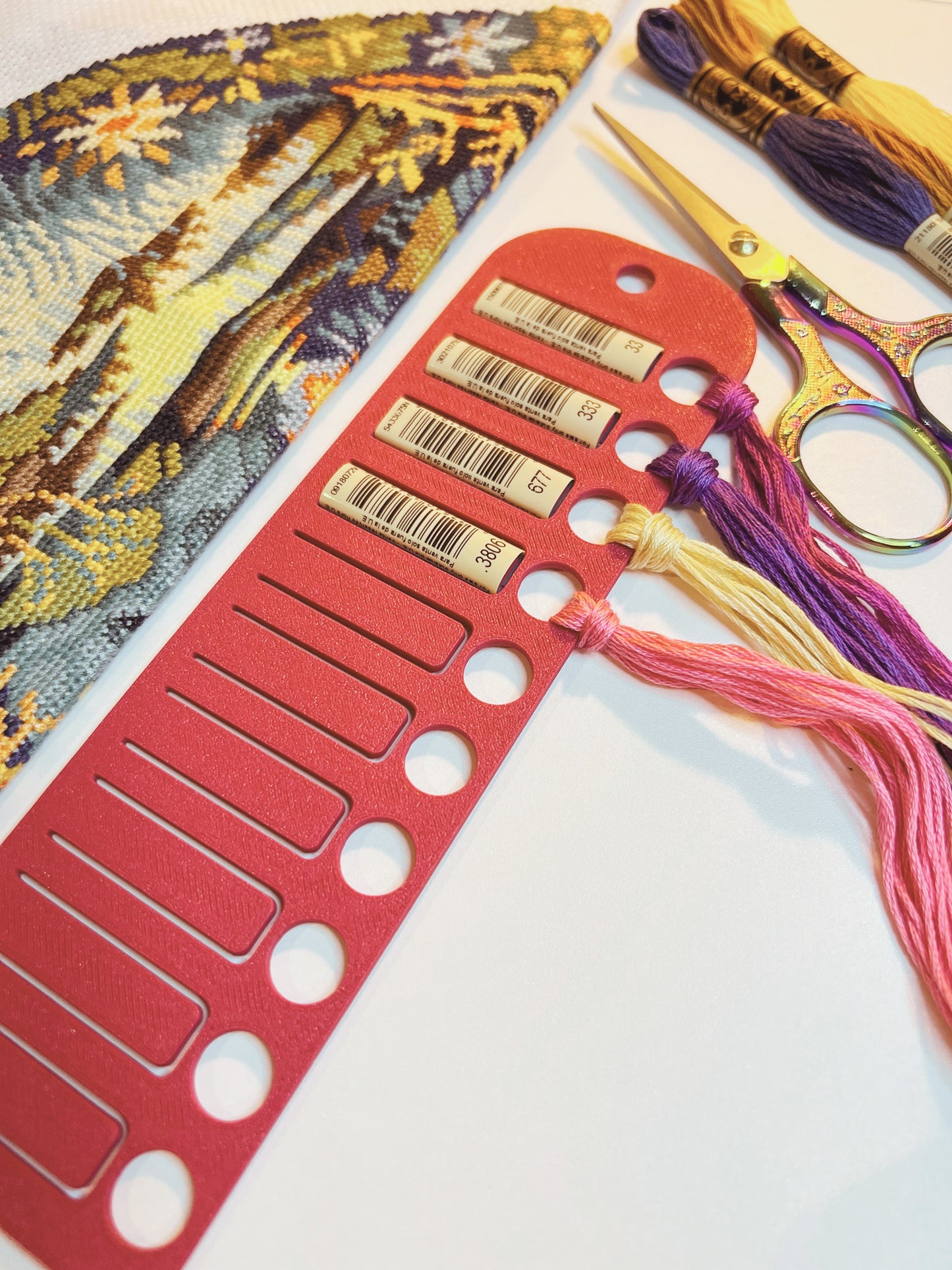MEGA Floss Drop Card with Full Label Tag Slots | Holds 10