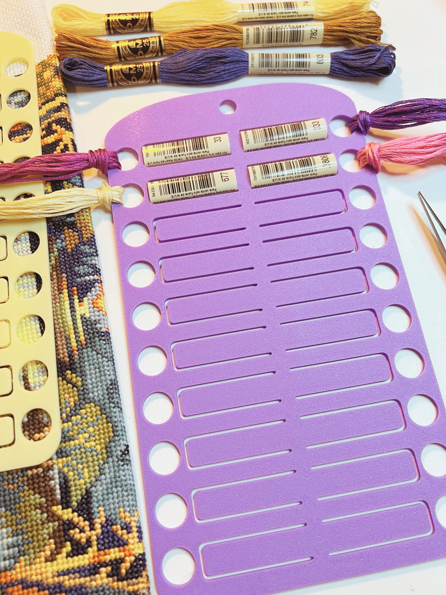 MEGA Floss Drop Card with Full Label Tag Slots | Holds 20