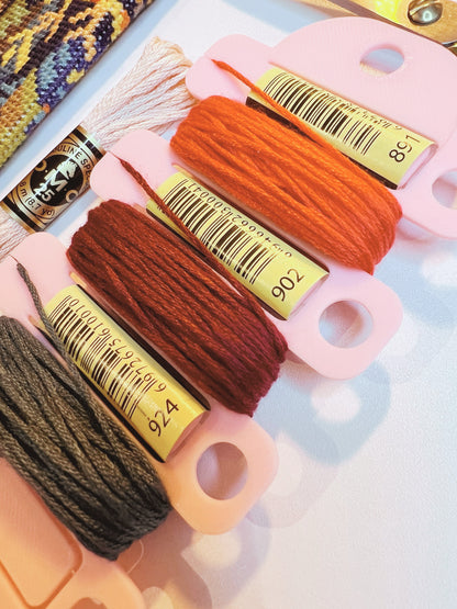 MEGA Floss Wrap Card with Full Label Tag Slots | Holds 7