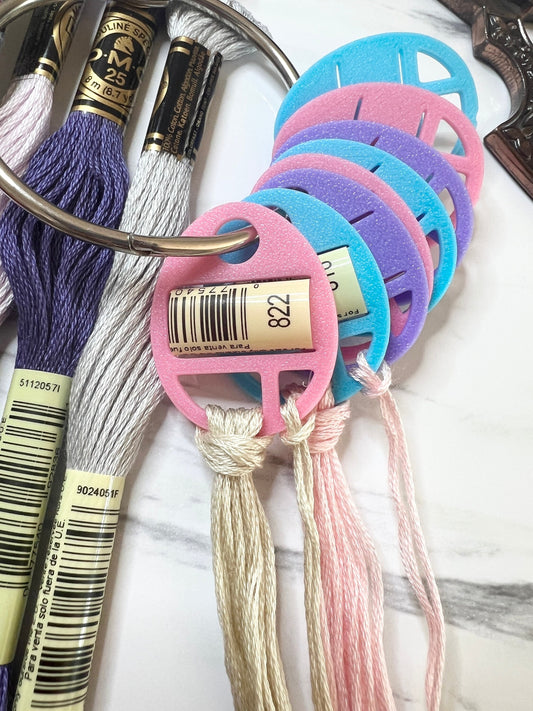 EGG STYLE Floss Thread Drops with Label Tag Slot | Cross Stitch, Embroidery and Needlework Organization
