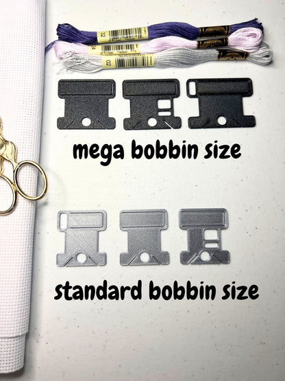 Bobbin Drop with Label Tag Slot | Standard Size | Floss Thread Storage | Cross Stitch, Embroidery and Needlework Organizatio