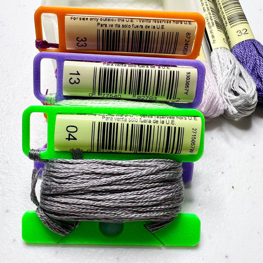 MEGA Bobbin Drop with Label Tag Slot |  Floss Thread Storage | Cross Stitch, Embroidery and Needlework Organization