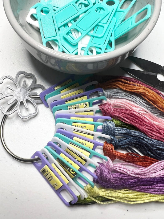 MIDI Floss Thread Drops with Label Tag Slot | Cross Stitch, Embroidery and Needlework Organization