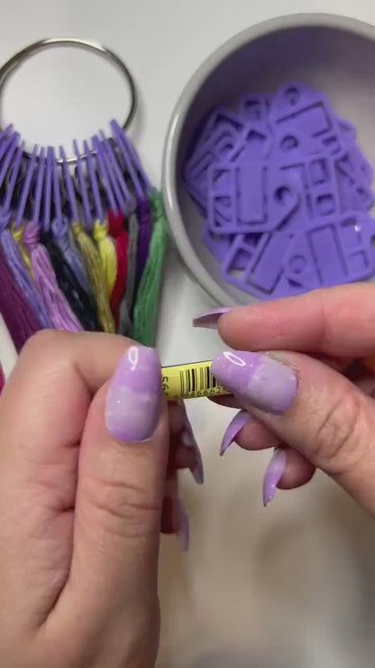 STANDARD Floss Thread Drops with Label Slot | Cross Stitch, Embroidery and Needlework Organization