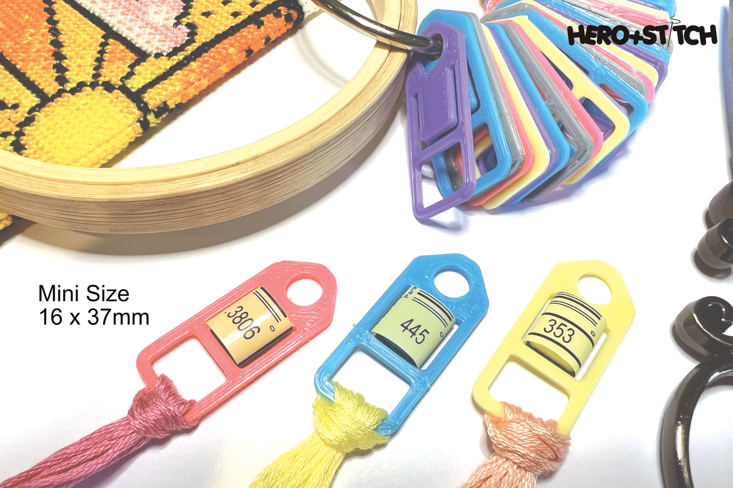 MINI Floss Thread Drops with Label Slot | Cross Stitch, Embroidery and Needlework Organization