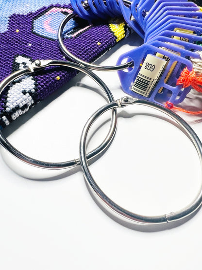 2-inch Hinge Rings for Floss Thread Drops and Floss Card Organizers