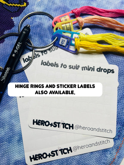 MINI Floss Thread Drops with Label Slot | Cross Stitch, Embroidery and Needlework Organization
